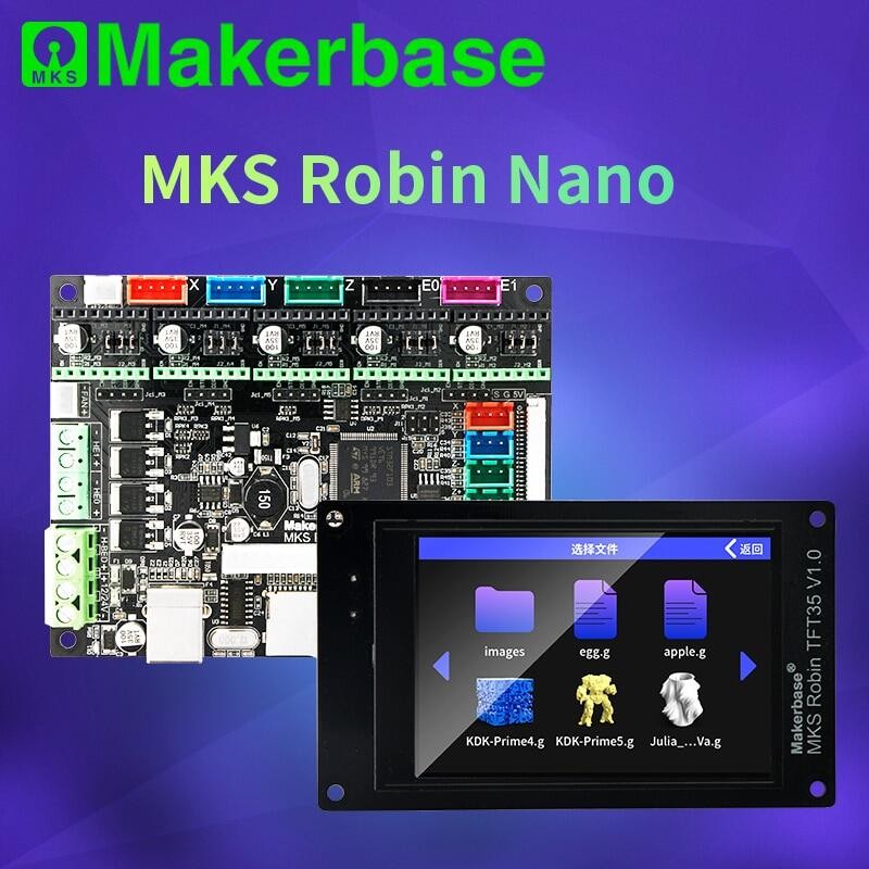 Makerbase MKS Robin Nano V1.2 32Bit บอร์ดควบคุม 3D ชิ้นส่วนเครื่องพิมพ์สนับสนุน Marlin2.0 3.5 tft หน