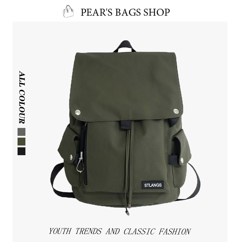 กระเป๋าสะพายคู่ แผนกวัน ins ผู้ชาย ความจุขนาดใหญ่ สันทนาการ กระเป๋าเดินทาง วิทยาลัย นักเรียน กระเป๋านักเรียน