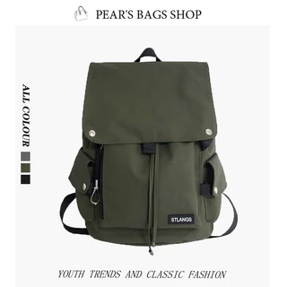 Pearsbags กระเป๋าสะพายคู่ แผนกวัน ins ผู้ชาย ความจุขนาดใหญ่ สันทนาการ กระเป๋าเดินทาง วิทยาลัย นักเรียน กระเป๋านักเรียน