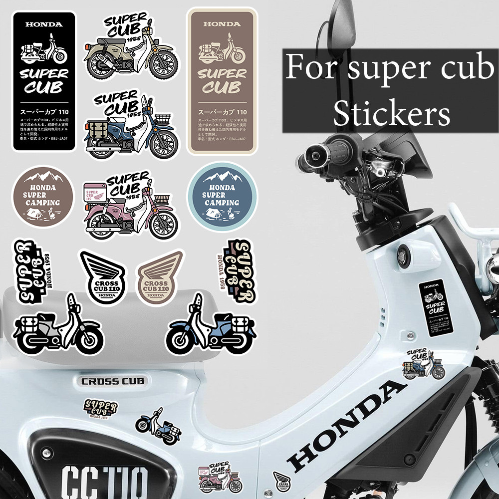 สําหรับ Honda Super Cub 110 50 C125 มอไซ กันน้ำ สติ๊กเกอร์ ตกแต่งรถ โลโก้ ชุดสี บังโคลน