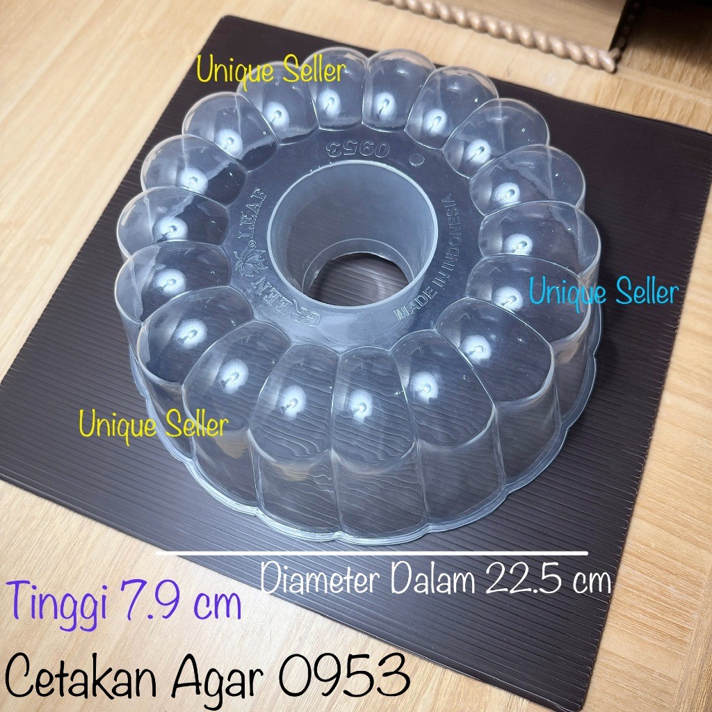 6 pcs Agar Ager Agar2 Jelly Pudding Mold 23 cm ARIEL 0953 พลาสติก Greenleaf / Jelly Jelly Mold Jelly