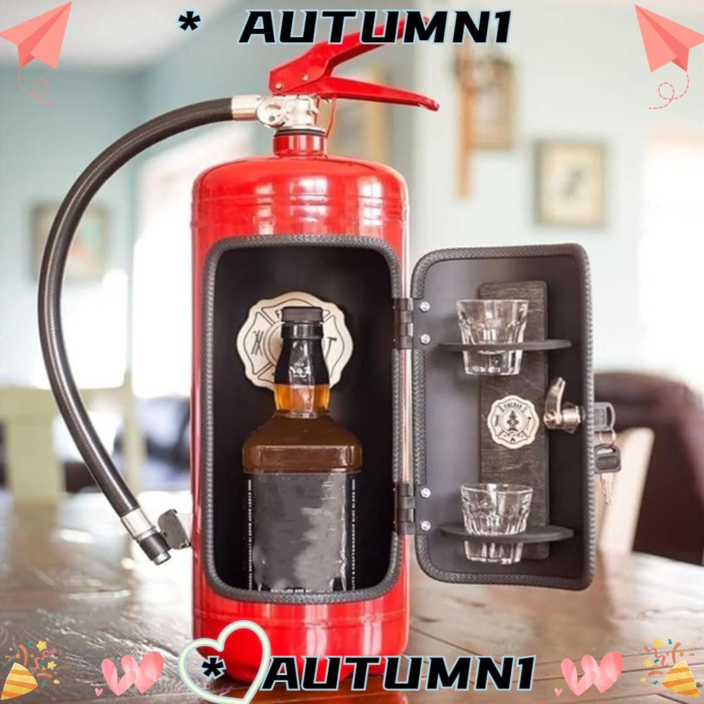 AUTUMN1 ตู้ไวน์, ที่วางขวดแบบพกพาโลหะ, แถบตู้เหล้าที่ซ่อนอยู่สีแดง/สีดําที่สร้างสรรค์