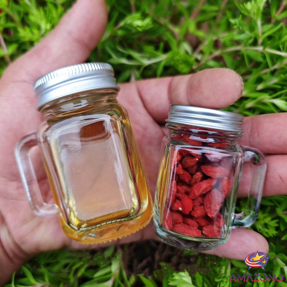 Amaz ขวดแก้วกาแฟ 35ml 120ml ขนาดเล็ก สําหรับใส่ตัวอย่างกาแฟ น้ําผึ้ง mini เอสเปรสโซ่ Coffee cup