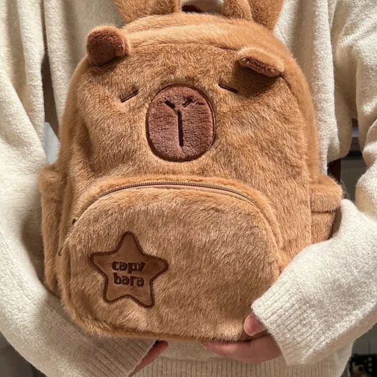 แฟชั่นทุกการแข่งขัน capabala Plush กระเป๋าเป้สะพายหลังความจุขนาดใหญ่