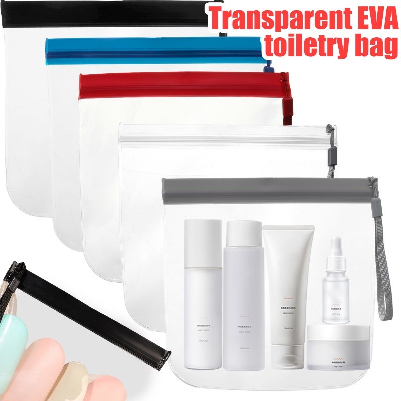 1/3 ชิ้น Travel กระเป๋าเก็บเครื่องสําอาง - EVA โปร่งใส Zip Lock Seal กระเป๋า - กระเป๋าสําหรับชุดชั้นในและถุงเท้าและอุปกรณ์อาบน้ํา - มัลติฟังก์ชั่น กันน้ํา ประหยัดพื้นที่ - Sundries Organizer