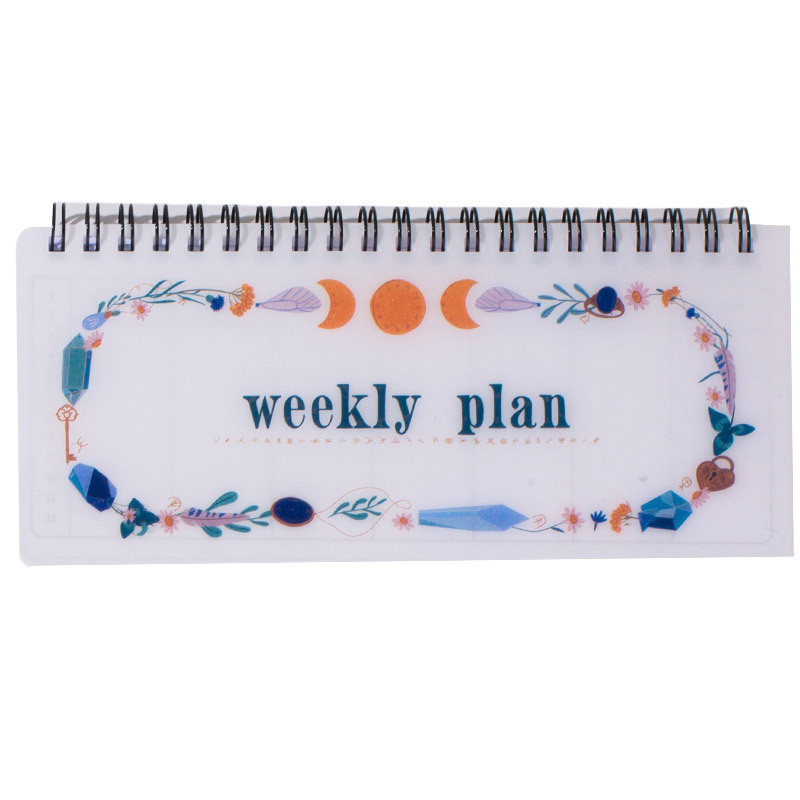 Ossayi Flip Up Weekly Planner 50 แผ่น 19*8 ซม.ทํารายการกําหนดสมุดบันทึกแบบฉีกได้สําหรับเครื่องเขียนสํานักงานนักเรียน