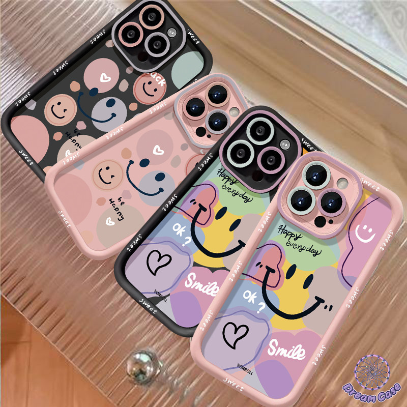 ใบหน้ายิ้มสวยสีสันสดใสรักรูปหัวใจกราฟิติอ่อน เคส infinix Hot 40i 20 30 8 11 9 Play Smart 8 6 7 5 Pro Spark 20C 20 10 Pro