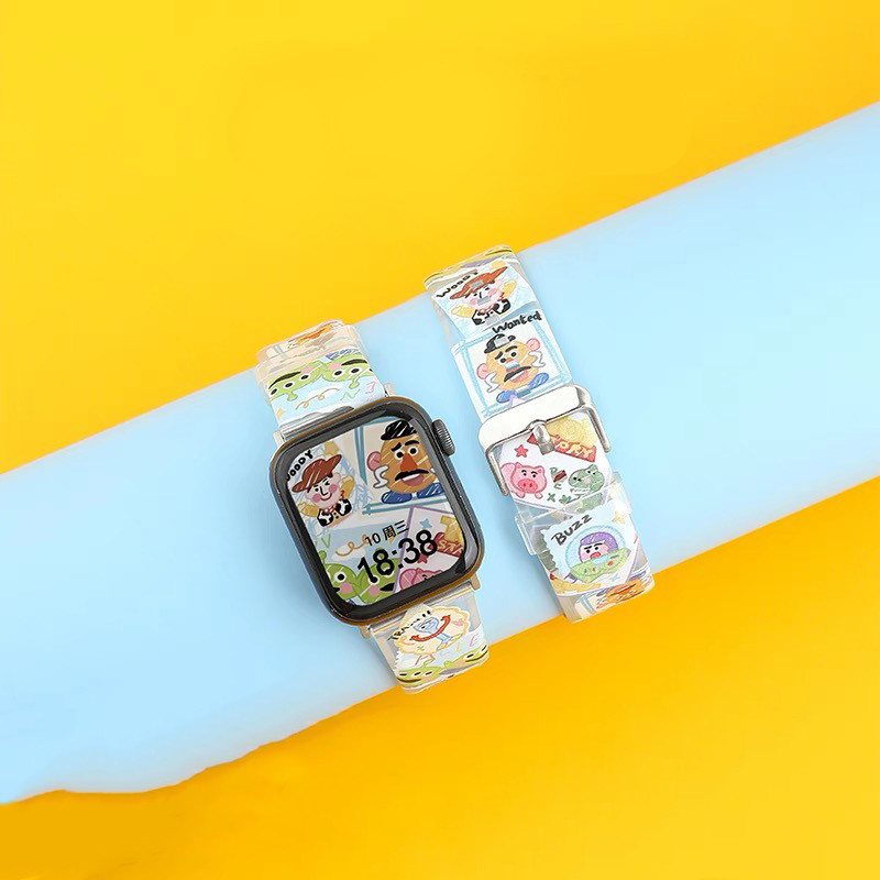 การ์ตูนtoy StoryรูปแบบสายนาฬิกาสําหรับApple Watch Ultra 8 7 49 มม.45 มม.40 มม.41 มม.44 มม.IWatch Series SE 6 5 4 3 2 1 tpuซิลิโคนอ่อนนุ่ม