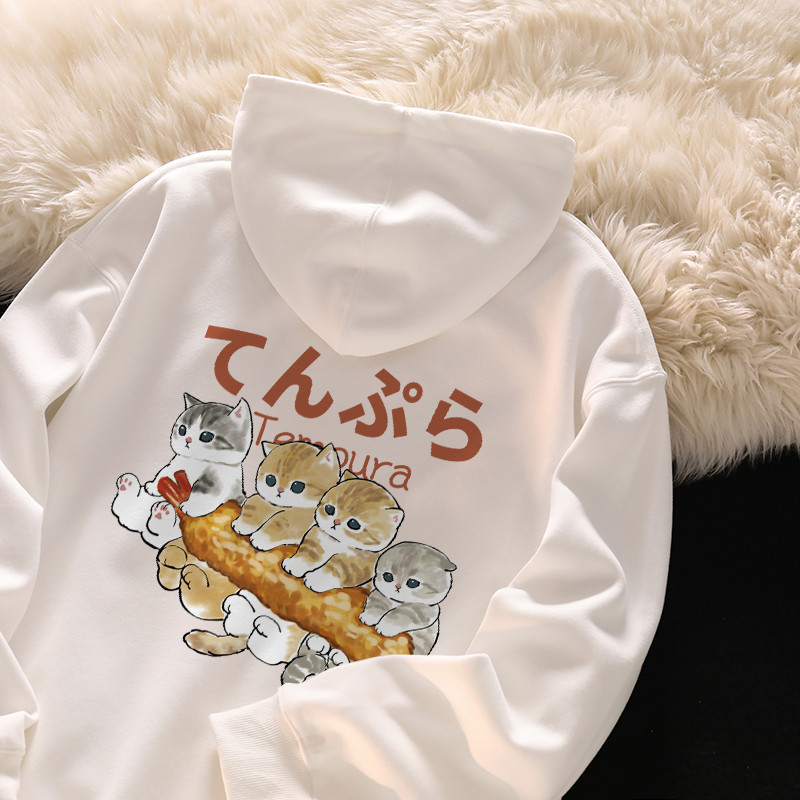 SELVZE (พร้อมส่งจากกรุงเทพ มาใน 3 วัน) Printed Hoodie วินเทจพิมพ์แขนยาว เสื้อฮู้ดแบบบาง P001193