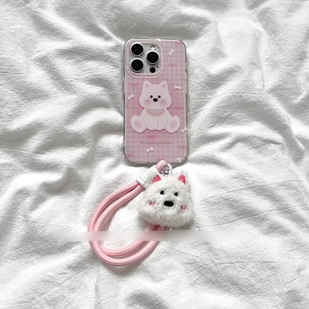 Fun Puppy iPhone16 Apple 15promax เคสโทรศัพท์ 14/13 ซิลิโคน xr โปร่งใส 11 หญิงอินเทรนด์ 12/6s13pro ก