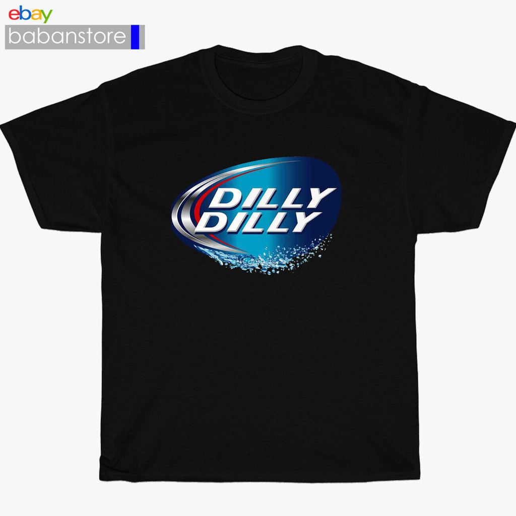 ใหม่ Dilly Dilly Budweiser Logo Tops/Top/Grey/Navy เสื้อยืด