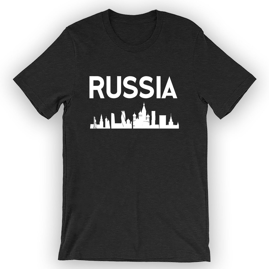 Moscow รัสเซียเสื้อยืด Moscow Skyline
