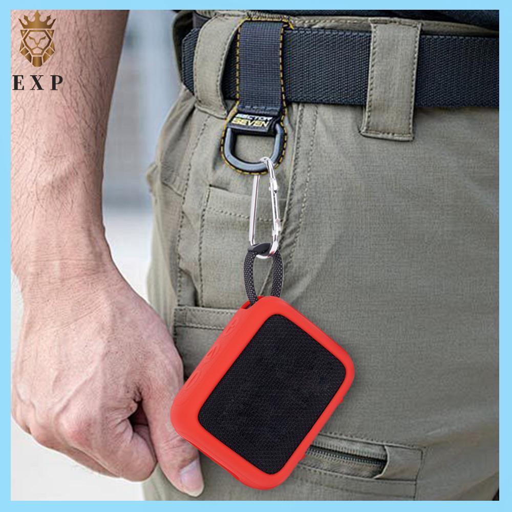 [explosion1.th] ลําโพงเคสซิลิโคนป้องกันรอยขีดข่วนพร้อมคาราบิเนอร์สําหรับ JBL GO 4