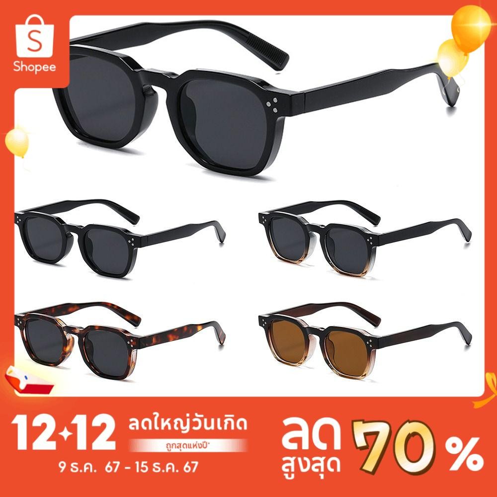 Yeneste แว่นกันแดดหมุดกลม, ป้องกันรังสียูวี Retro กรอบแว่นตารูปหลายเหลี่ยม, แฟชั่นลายวัด Vintage Driving Shades สําหรับผู้หญิงและผู้ชาย