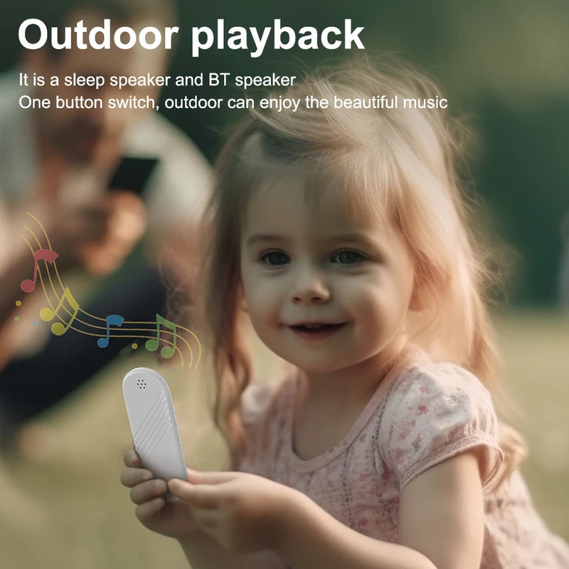 ลำโพงบลูทูธไร้สายการนำกระดูกสเตอริโอซับวูฟเฟอร์ Soundbar ภายใต้หมอนกล่องดนตรีในตัวเสียงสีขาวปรับปรุงการนอนหลับ