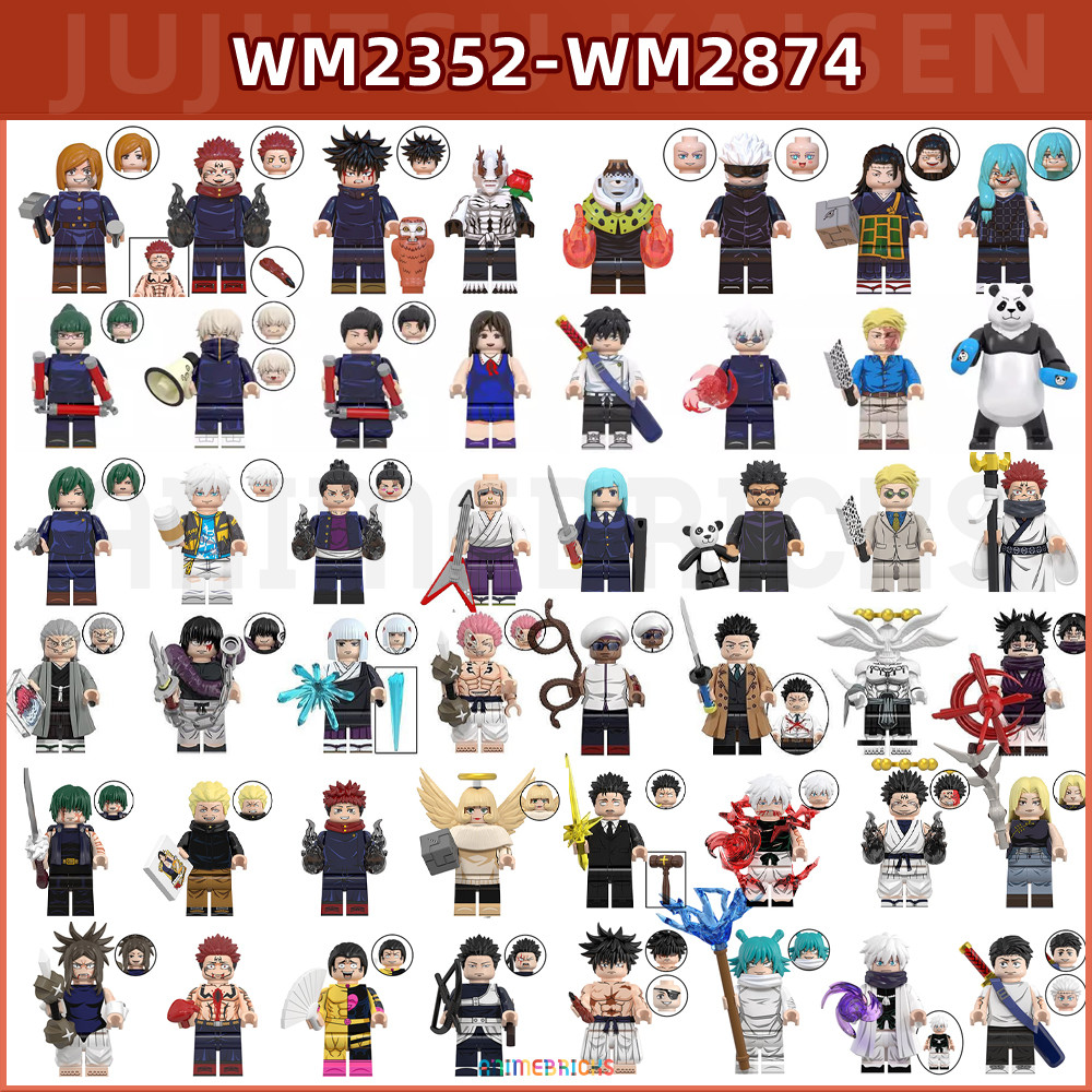 Jujutsu Kaisen Ltadori Yuji Gojo Satoru Fushiguro Ryomen Sukuna Gato Suturu Building Blocks Minifigures