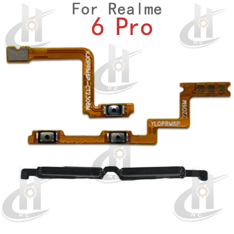 สําหรับ OPPO Realme 6 Pro Power volume ปุ่มด้านข้าง Flex Cable Keys ปุ่มปิดปุ่มปรับระดับเสียงขึ้นและลงด้านข้างอะไหล่ทดแทน