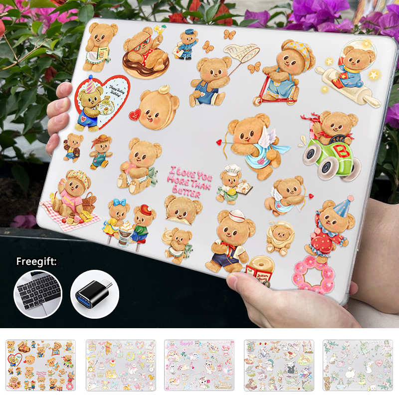 น่ารักการ์ตูนพิมพ์สําหรับแป้นพิมพ์สําหรับ 2024 Macbook Pro14 M4 A3112 A3401 A3185 Pro16 M4 A3186 A34