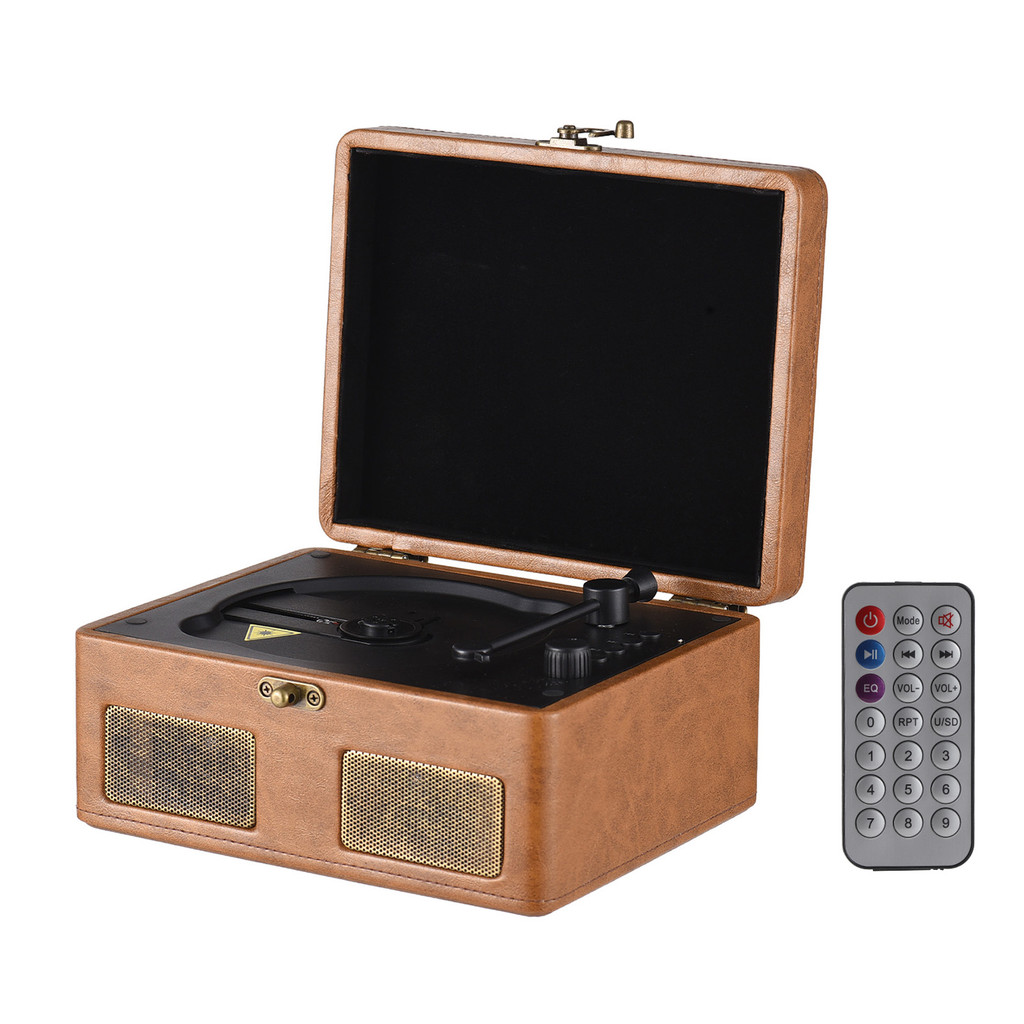 Retro CD Player Multifunctional Tray-type BT Player Audio Turntables ไดรฟ์ USB Playback แบบพกพา CD P
