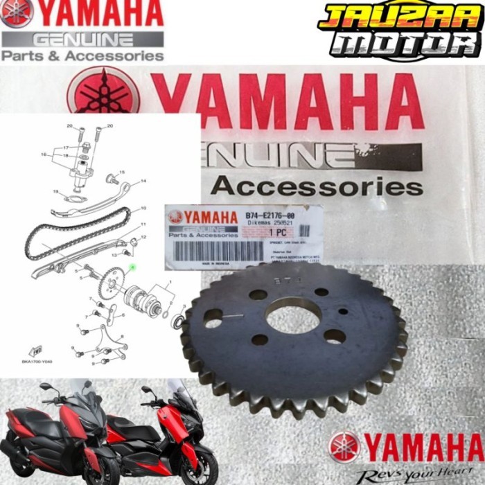 CENTRIC GEAR XMAX 250 เก่าและใหม่ XMAX GEAR KETENG B74-E2176-00 ต้นฉบับ YAMAHA