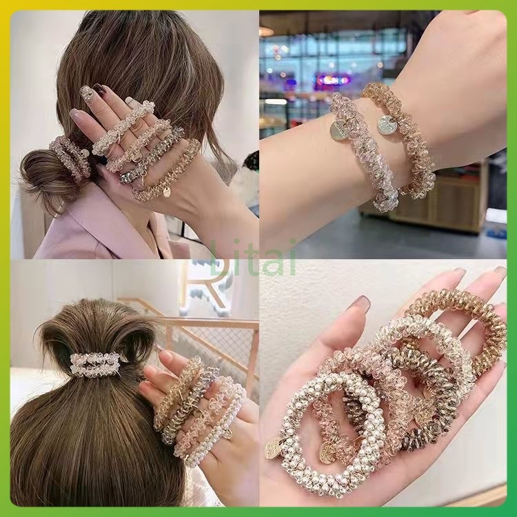 litai ยางรัดผม ยางผูกผม ยางมัดผม โดนัทมัดผม สำหรับผู้หญิง เครื่องประดับผู้หญิง สไตล์ญี่ปุ่นและเกาหลี