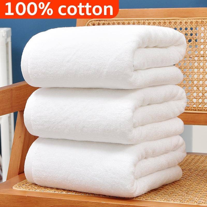 ราคาส่ง Cotton 100% ผ้าเช็ดตัว เกรดโรงแรม ผ้าขนหนู ขนาดใหญ่พิเศษ ขนาด 70*140 ขนาดใหญ่พิเศษ วัสดุหนาและนุ่ม