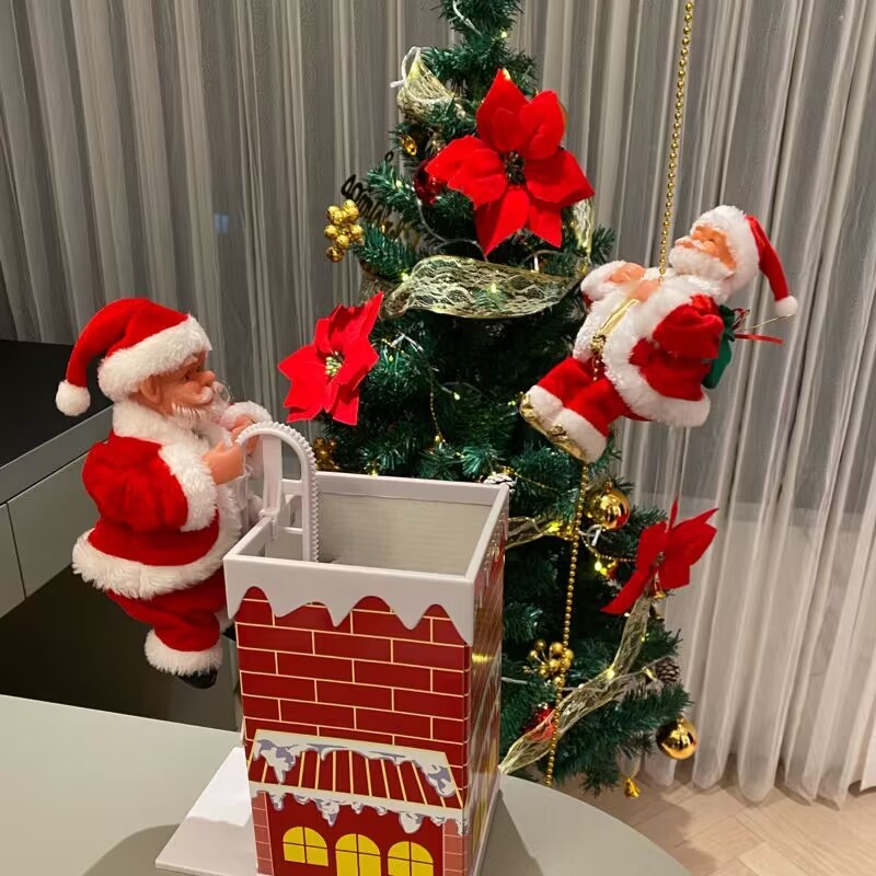 COD ไฟฟ้า ของเล่นซานต้า ของขวัญคริสต์มาส ปีนเชือกอัตโนมัติ Santa Claus ร่มชูชีพ ปีนบันได ของเล่นเด็ก