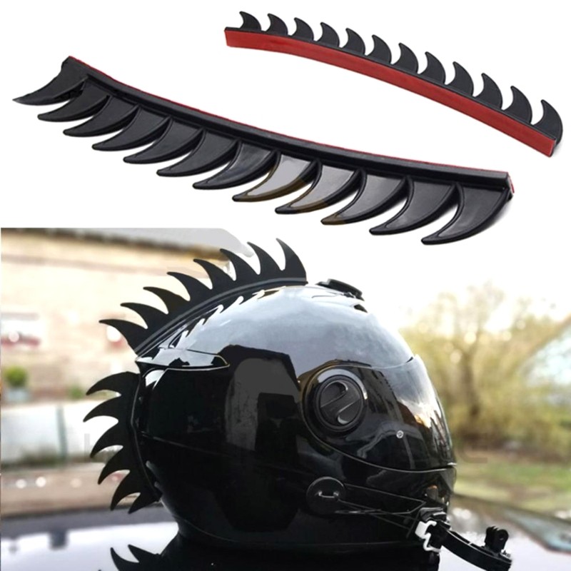 XU หมวกกันน็อคมอเตอร์ไซค์ Punk Style Cockscomb Sticker Mototbike Helmets Stickers