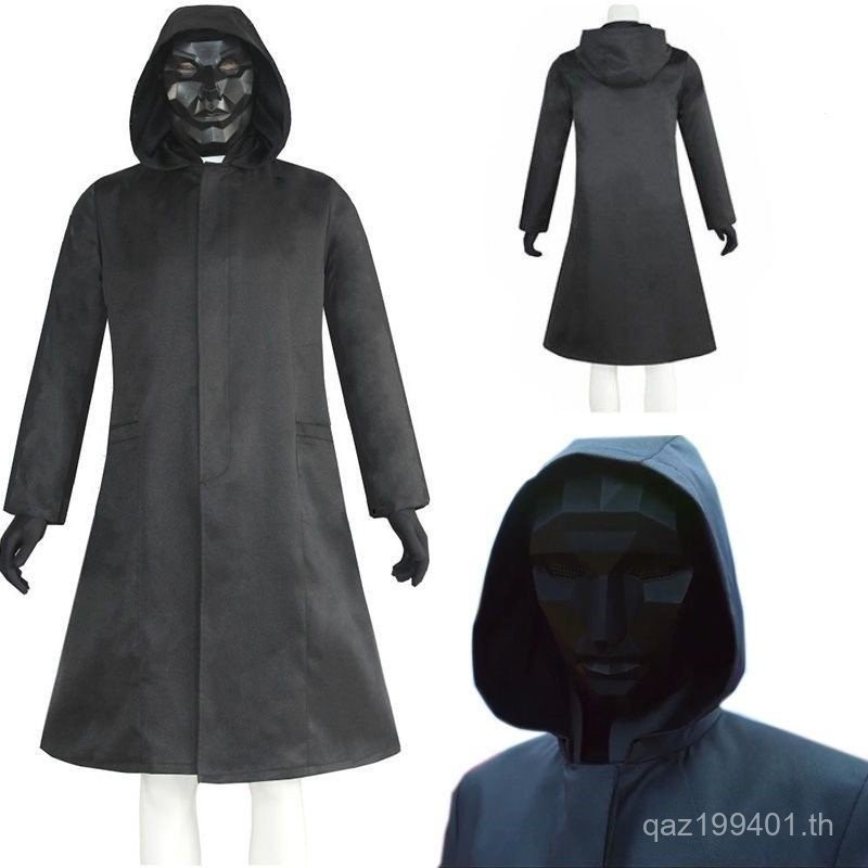 [COD Ready] squid Game BOSS front Man costume Suit Black JACKET Coat outfit cos Halloween rzvz