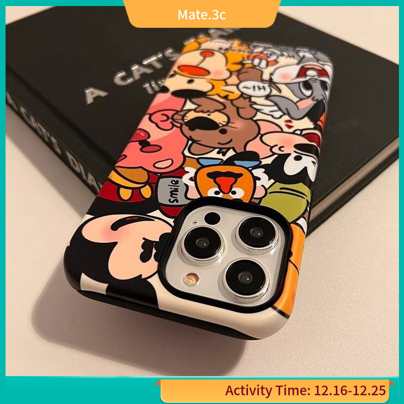 2-in-1 เคสโทรศัพท์มือถือแบบแข็ง กันกระแทก ลายการ์ตูน แฟชั่น สําหรับ Iphone 15Pro 14 13promax 12 Xs Xr 78 3VH2