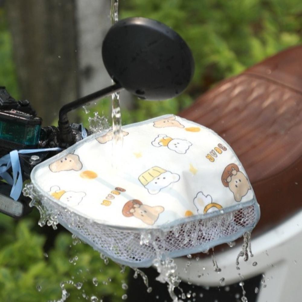 ถุงมือกันแดดรถยนต์ไฟฟ้า LONGE, ถุงมือแฮนด์รถจักรยานยนต์กันลมกันน้ํา, ผ้าคลุมแฮนด์อเนกประสงค์ป้องกันรังสีSun Anti-UV - รูปที่ 6