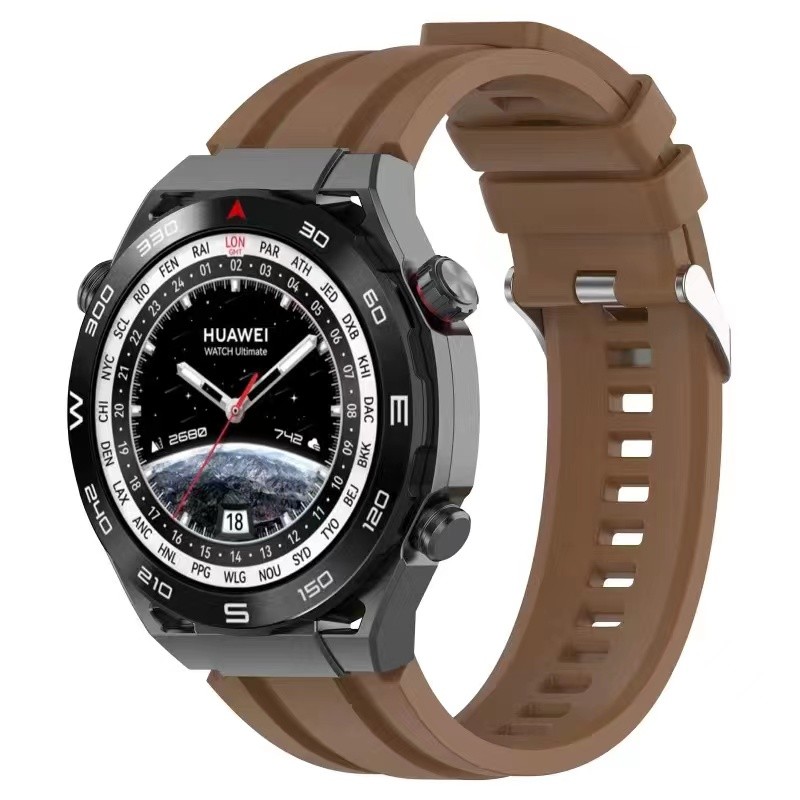 สายนาฬิกาHuawei watch GT5/GT2/GT2e/GT3/GT4/ Gt3e Ultimateล็อคเงินชิลิโคนsmart watchสายนาฬิกา22mm