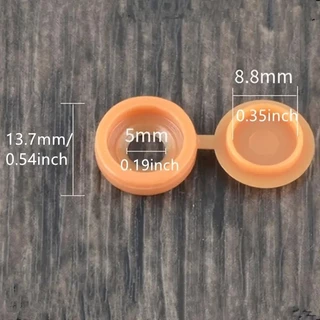 มิก้าสโตร์ ▏10 ชิ้นรอบสกรูหมวก M4/M5 Nut Self-shattering สกรูหมวกป้องกันฝุ่น Conjoined หมวก