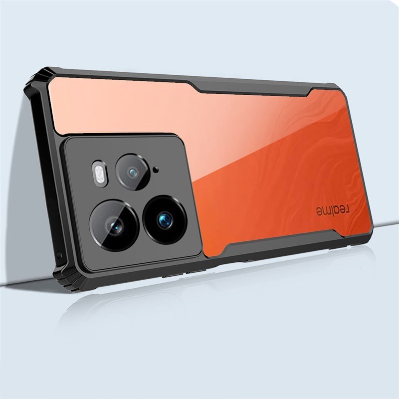 เคสโทรศัพท์สําหรับrealme GT 7 5 2 Pro Neo 6 5 3 3T 2 SE GT Master 6 6TกรณีสีดําAnti-Dropอะคริลิคเคสโทรศัพท์TPUเต็มฝาครอบป้องกัน