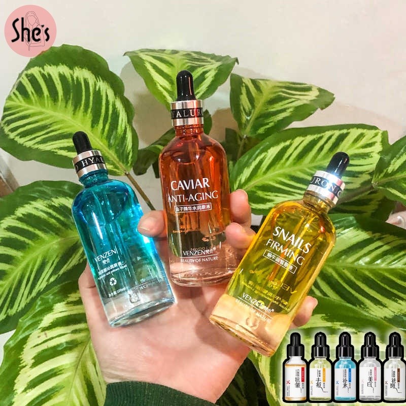 เซรั่ม VENZEN เซรั่มหน้า ขาวใสเนียนลดสิวฝ้า เซรั่มหน้าใส 100ml ให้ความชุ่มชื้น สีผิวสม่ำเสมอ เรียบเนียน กระชับ