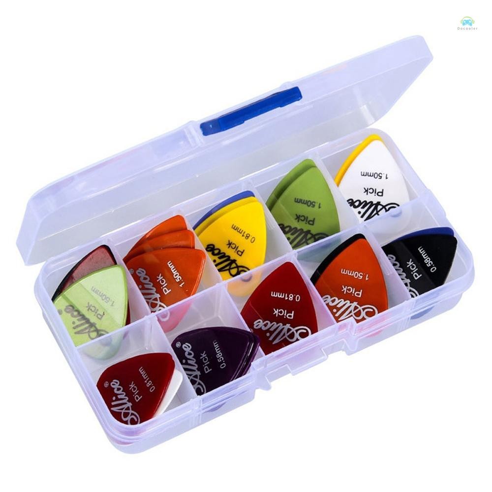【จัดส่งด่วนในพื้นที่】 ท้องถิ่นเลือกกีตาร์ Picks กล่องชุดกีตาร์อุปกรณ์เสริมเครื่องดนตรีเครื่องมือ 0.58-1.5 มม. ความหนากีตาร์ Picks
