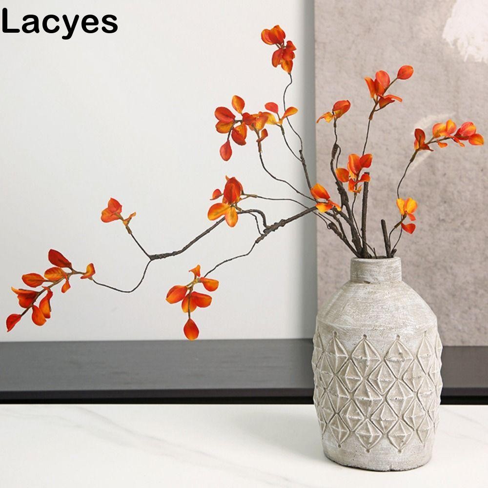 Layes ฤดูใบไม้ร่วง Leaf Plant Bouquet, Retro ยาวประดิษฐ์ Maple Leaf,ตกแต่งฤดูใบไม้ร่วง 59 ซม./90 ซม.พร้อม 2 ส้อม/3 ส้อมปลอม Maple Leaf สาขาสวน