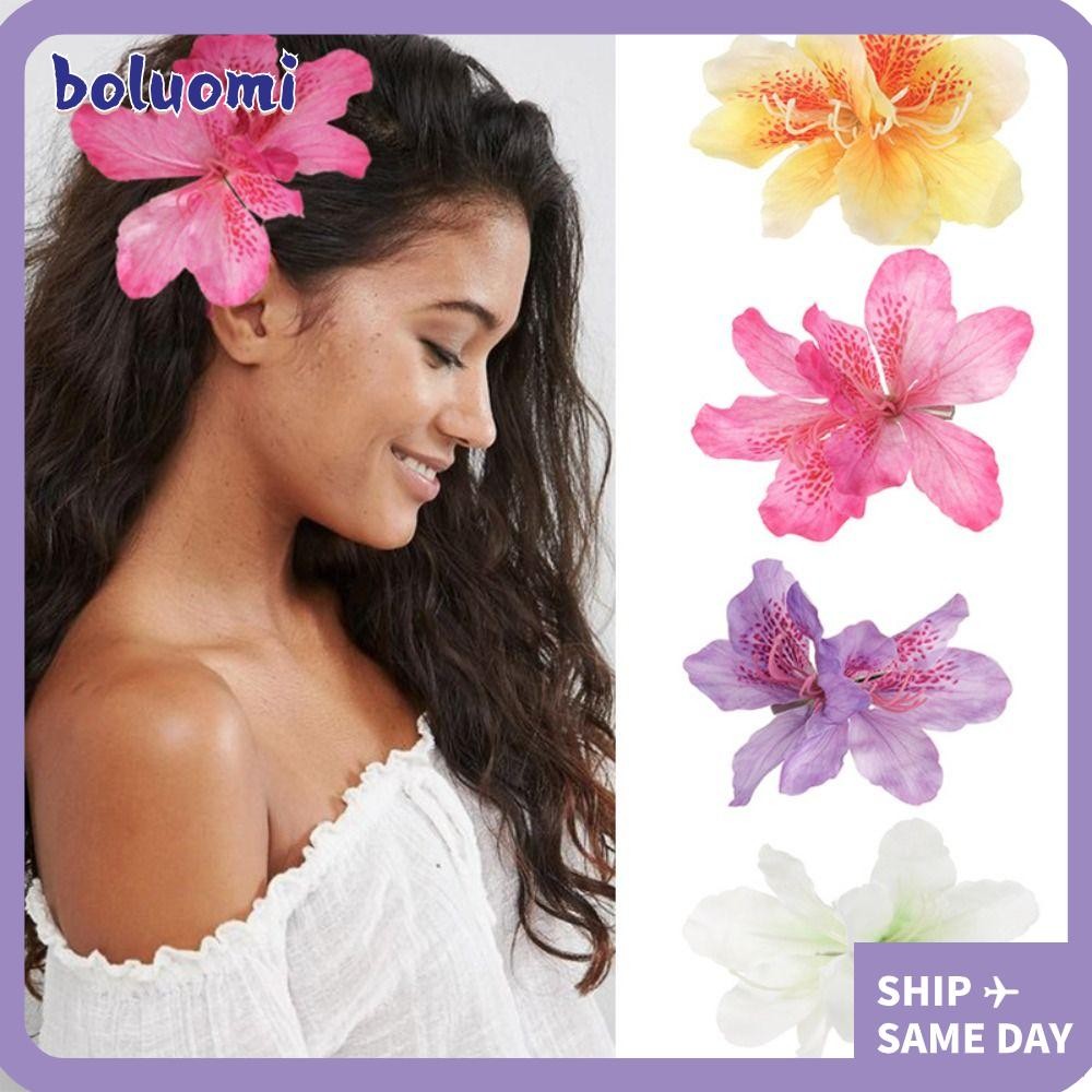 Bolumi กิ๊บติดผมดอกไม้โบฮีเมีย, Canna ฮาวาย Hairpins, Gladiolus อุปกรณ์เสริมผม Beach Headwear Barrette เจ้าสาว