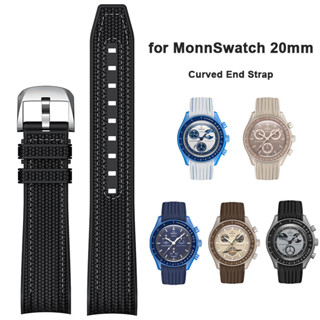 สายรัดสําหรับ Swatch X Omega joint MoonSwatch 20 มม.ยางซิลิโ…