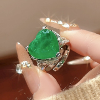 ยุโรปอเมริกัน อิน ใหม่สไตล์มรกตรูปหัวใจเครื่องประดับสูทผู้หญ…