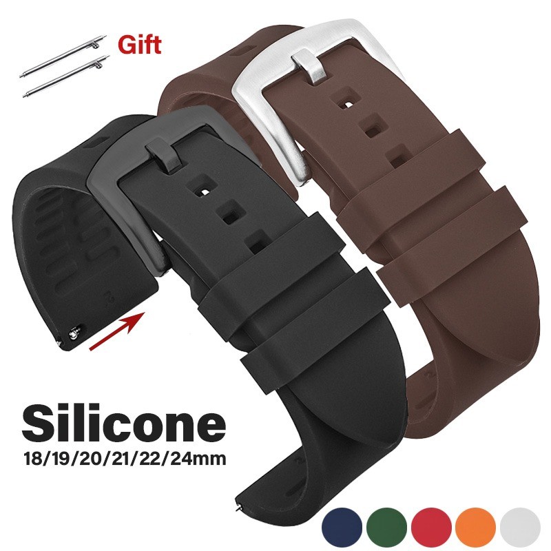 18/19/20/22/24มิลลิเมตรซิลิโคนด่วนที่วางจําหน่ายสายนาฬิกาสากลนุ่มกันน้ํายางสายนาฬิกาข้อมือผู้ชายผู้หญิงกีฬาสร้อยข้อมือสําหรับ โรเล็กซ์ น้ําผีวง
