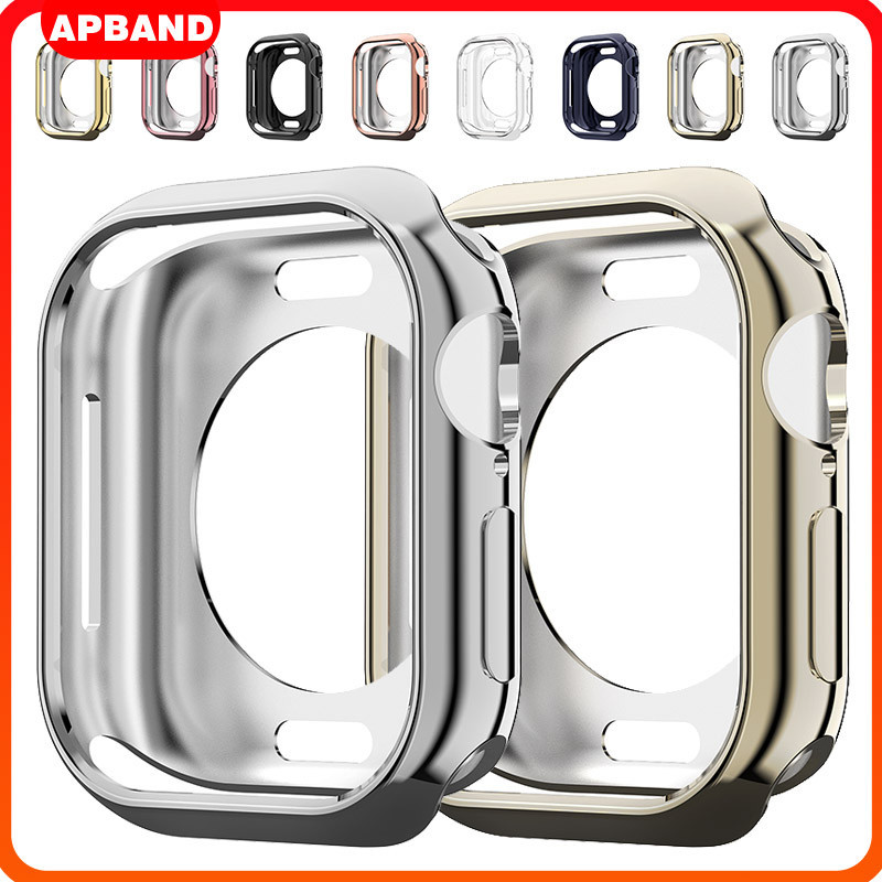 กรณี TPU อ่อน for Apple Watch Iwatch Series 11 10 46มม. 42มม. ครอบคลุมอุปกรณ์ป้องกันหน้าจอป้องกัน Gores ทั้งหมด