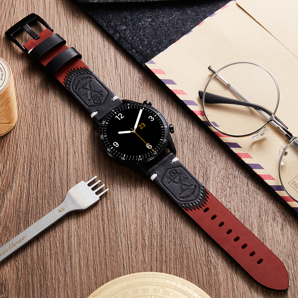 Vintage Geunine สายนาฬิกาหนังสําหรับ Panerai Diver นาฬิกา 22 มม.สร้อยข้อมือหนังวัวสําหรับชายคลาสสิก Retro สีน้ําตาลสีแดง