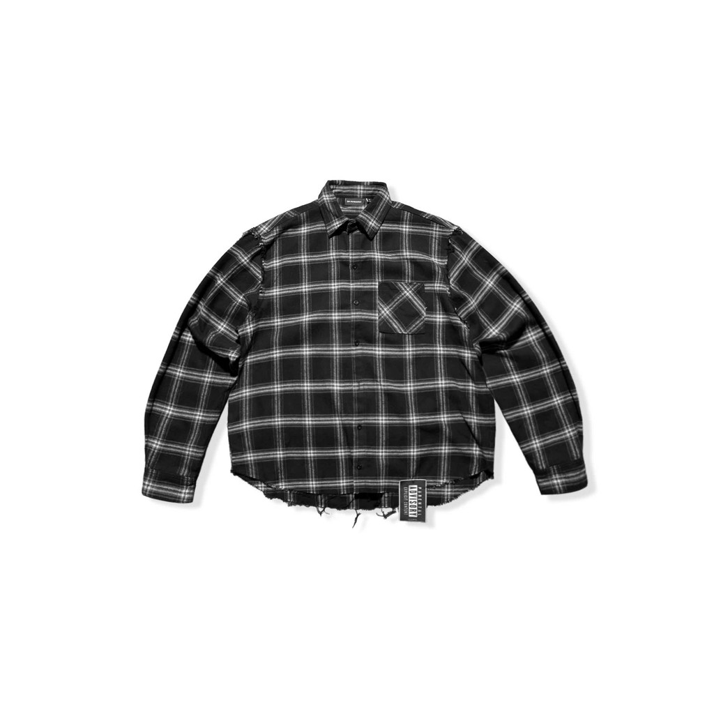 Destroi Flannel เสื้อเชิ้ตลายตารางหมากรุก oversize - BLACKORP - Unisex