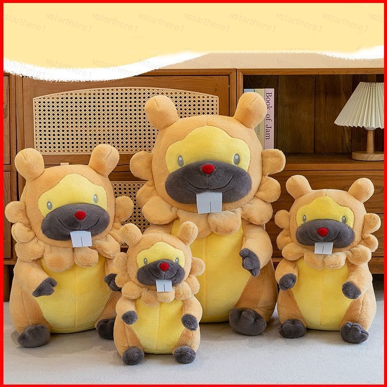 Jason น่ารัก Pokemon Bidoof ตุ๊กตาตุ๊กตาของขวัญสําหรับแฟน Baby Soothing ของเล่นโยนหมอนตุ๊กตาของเล่น