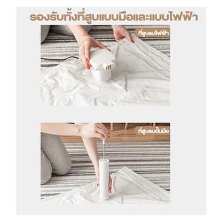 ถุงสูญญากาศ 1ใบ มีวาล์ว ถุงเก็บผ้านวม จัดเก็บผ้านวม ประหยัดพื้นที่ สามารถใช้งานซ้ำ กระเป๋าจัดระเบียบเดินทาง