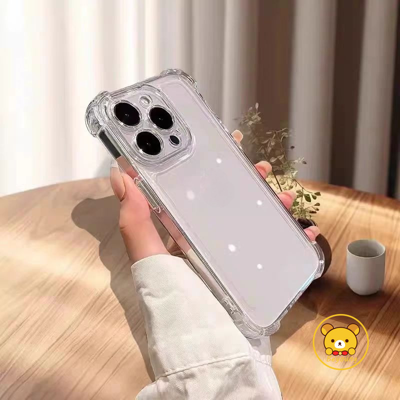 Simpleสี่มุมโปร่งใสเคสโทรศัพท์สําหรับOPPOค้นหาX7 Ultra X6 X5 X3 X2 Pro R9S R9 F1 F3 R11 R11S Plus A1