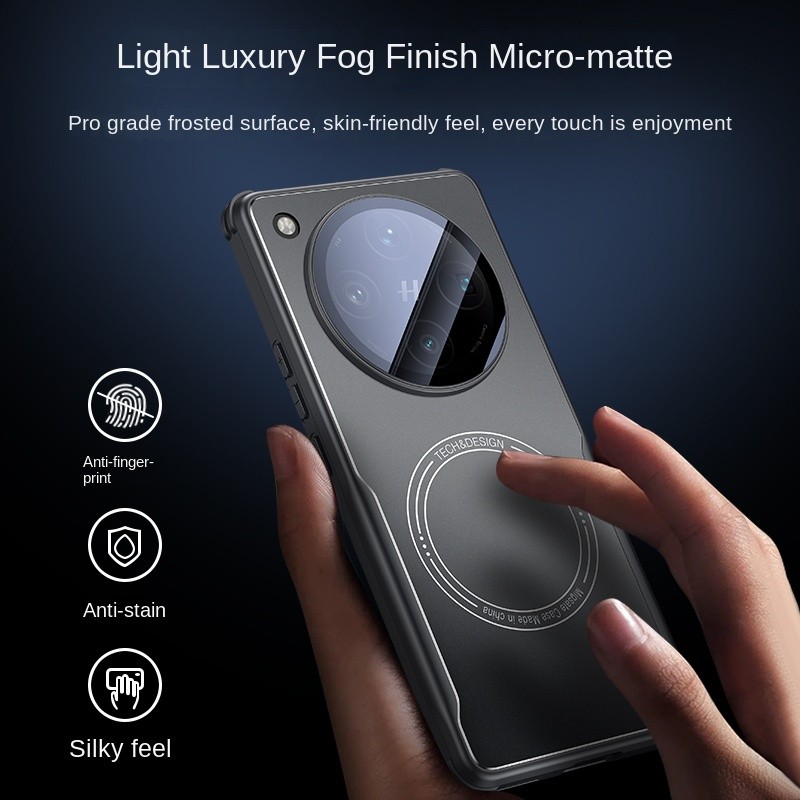 เคสแม่เหล็กสําหรับ OPPO Find X8 Pro X7 โลหะฝ้าหรูหราเป็นพิเศษฟิล์มเลนส์รวมทุกอย่างฝาครอบโทรศัพท์กันกระแทก All-in-one