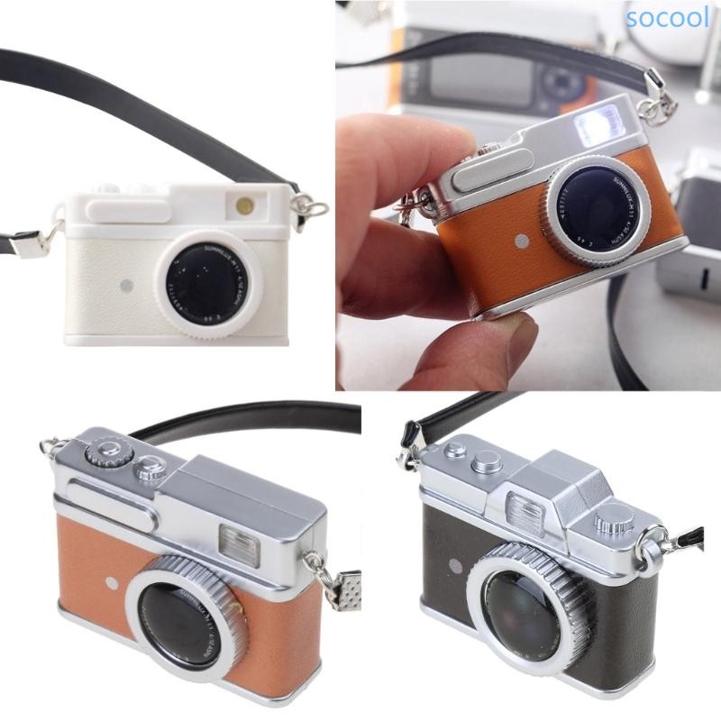 Soc* 1 12 Dollhouse Mini Vintage Camera Model Small Collectible Figurine Supplies