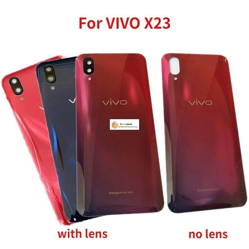 Ebestmy-New กระจกด้านหลังสําหรับ VIVO X23 V1809A V1816A V1809T ฝาครอบแบตเตอรี่กระจกด้านหลังประตูด้าน